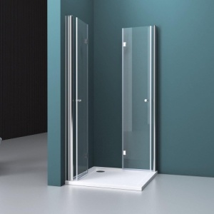 Cabina de dus pliabila Veldman Oslo Duo crom 70 x 110 cm sticla 6 mm - Img 5