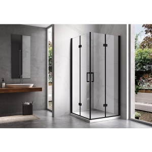 Cabina de dus rectangulara KZ12C neagra 110x80 cm - Img 6