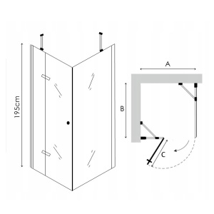 Cabina De Dus Rectangulara PRO A703, Dimensiuni La Alegere, Inaltime 195 Cm - Img 5