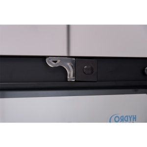 Cabina de dus semicirculara din sticla securizata si rame negre cu cadita alba inclusa BS01B/SXL01B 90 x 90 cm - Img 12