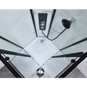 Cabina dus de colt cu hidromasaj, Cadita patrata, 80x80cm, Inaltime 210 cm - Img 9