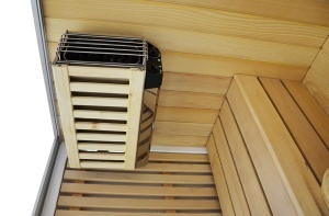Cabina multifunctionala sauna uscata, sauna cu aburi si cabina de dus, montaj stanga alba 180 x 110 x 223 cm - Img 7