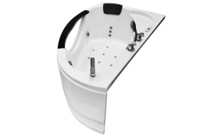 Cada baie cu hidromasa si SPA Black pentru o persoana, montaj stanga, 169 x 90 x 56 cm - Img 4