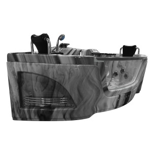 Cada cu hidromasaj de colt pentru 2 persoane MUS-1060 gri – 154 x 154 x 69 cm, incalzitor, ozonator si cromoterapie - Img 6