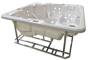 Cada cu hidromasaj, jacuzzi pentru gradina PRO-1377 pentru 6 persoane 210 x 210 x 80 cm - Img 4