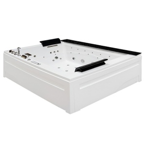 Cada cu hidromasaj pentru 2 persoane Kalambo 914 cu carcasa neagra – 190 x 150 cm - Img 3