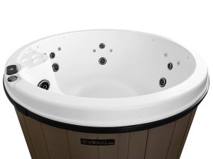 Cada cu hidromasaj rotunda, jacuzzi exterior Pro Viking Spas pentru 5 persoane 234 x 234 x 95 cm - Img 4