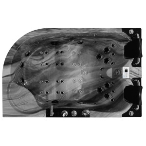 Cada cu hidromasaj SPA pentru 2 persoane MUS-1062 stanga, 180 x 122 x 60 cm, gri - Img 2