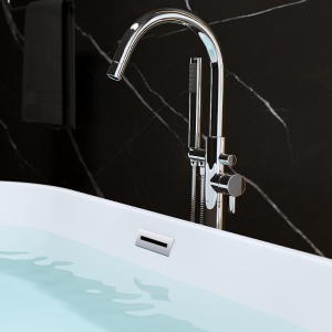 Cada de baie 170x80cm Lisbona 502C , Culoare Alb , Deversor Cromat - Img 5
