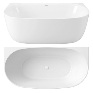 Cada de baie alba, freestanding Rea Eris 150 cm - Img 9