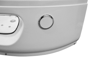 Cada de baie cu hidromasaj de colt MO-1001 – 140 x 140 x 65 cm, 2 locuri, Bluetooth, cromoterapie si front de sticla - Img 10
