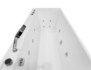 Cada de baie cu hidromasaj si design canelat MO-18008AL-170, 170 x 75 x 59 cm, cascada si Bluetooth - Img 6