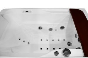 Cada de baie cu hidromasaj si SPA, alba, cu paravan sticla si dus fix, montaj stanga 140 x 78 x 58 cm - Img 12
