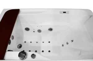 Cada de baie cu hidromasaj si SPA, alba, cu paravan sticla si dus fix, montaj dreapta 140 x 78 x 58 cm - Img 12