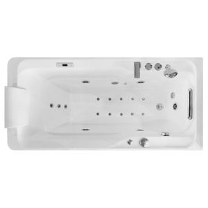 Cada de baie cu hidromasaj si SPA, alba, cu paravan sticla si dus fix, montaj stanga 170 x 78 x 58 cm - Img 3