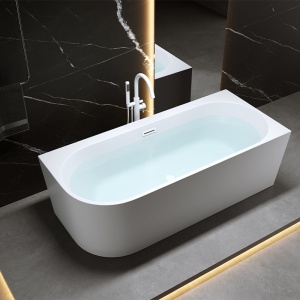 Cada de baie cu montaj dreapta, Mera 509C - 160 x 75 cm, alb mat - Img 2