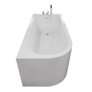 Cadă de baie cu montaj pe dreapta, cu baterie cromata 160 x 75 x 58 cm - Img 4
