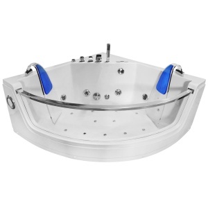 Cada de baie de colt cu hidromasaj si aeromasaj MO-0053N – 141 x 141 x 61 cm, 2 persoane, Bluetooth si cromoterapie