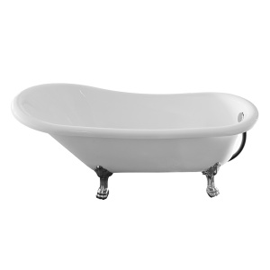 Cada de Baie de Sine Statatoare 170x75x75cm, Design Modern, Culoare Alb - Img 4