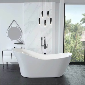 Cada de Baie ,De Sine Statatoare 170x80x72cm, Design Modern , Culoare Alb - Img 3