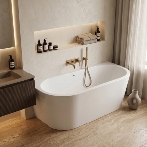 Cada de baie din acril freestanding Rea Capri 160cm - Img 4