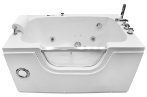 Cada de baie dreptunghiulara cu hidromasaj si SPA alba 130 x 81 x 66 cm - Img 8