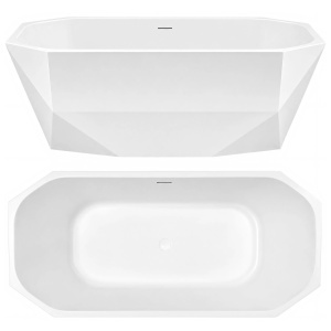Cada de baie freestanding,alba, Rea Diamanti 170 - Img 2