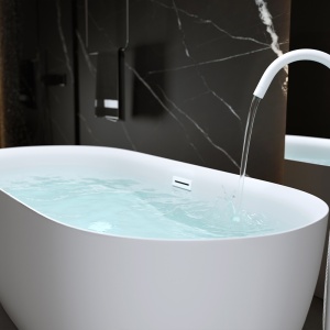 Cada de baie freestanding Cesana 518C, alb mat, 170 x 75 cm - Img 6