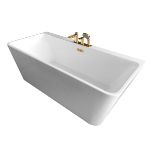 Cada de baie freestanding cu baterie crom inclusa, dimensiuni 170X80X58CM - Img 3
