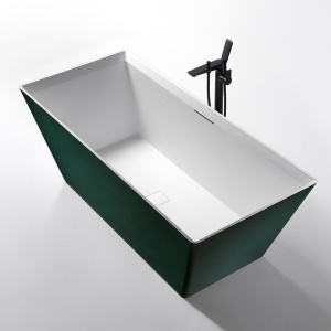 Cada de baie freestanding MUE-D001MW verde malachit si alb mat – 170 x 75 x 60 cm - Img 3