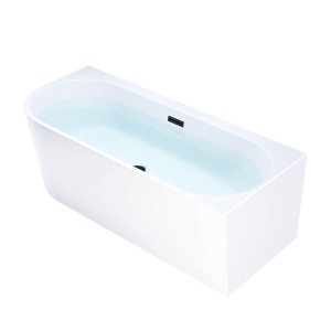 Cada de baie MERA 509A/Dreapta, Dimensiune 140x75cm, Culoare Alb, Deversor Negru - Img 13