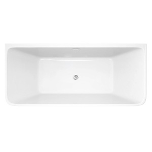 Cada de baie SOFIA 515C, Dimensiune 160x75cm, Culoare Alb, Deversor Crom - Img 16