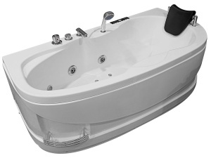 Cadă de baie SPA cu hidromasaj alba, MO-0310, 160 x 78 x 56 cm - Img 3