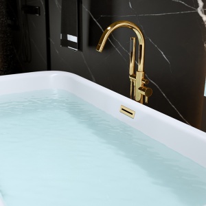 Cada de baie Viana 511C 150x75cm , Culoare Alb, Deversor Auriu - Img 2