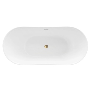 Cada de podea freestanding, alba, Rea Ferrano Slim 170 cm - Img 6