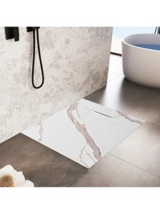 Cadita de dus 90x90 Bazalt CARRARA White - Img 3