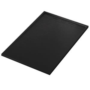 Cadita de dus DEKO Slim, Structura de piatra 120x80cm, Culoare Negru - Img 14