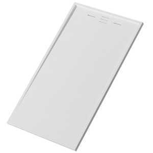 Cadita de dus DEKO Slim, Structura de piatra 140x80cm, Culoare Alb - Img 2