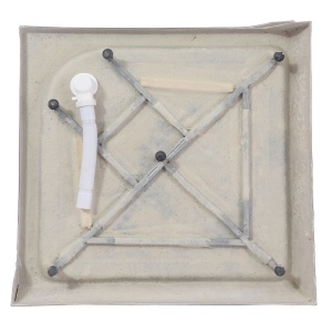 Cadita de dus dreptunghiulara inalta antiaderenta SXL02B 90 x 90 neagra - Img 4