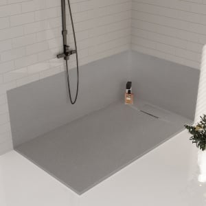 Cadita de duș dreptunghiulara slim finisaj mat MIKO 110x90 cm gri - Img 2