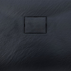 Cadita de dus dreptunghiulara slim imitatie piatra Juko 100 x 70 cm neagra - Img 14
