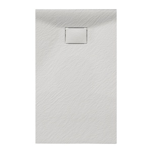 Cadita de dus dreptunghiulara slim imitatie piatra Juko 140 x 90 cm alba