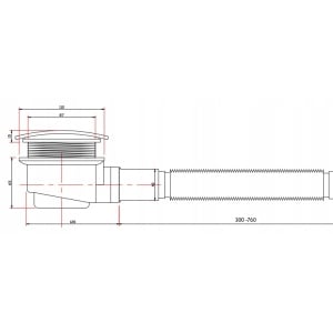 Cadita de dus dreptunghiulara slim ST05D 110 x 70 cm alba - Img 10