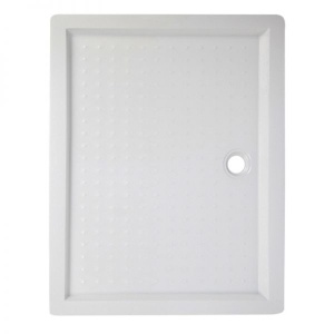 Cadita de dus HIGH SXL04B, Design Modern 110x90cm, Culoare Alb - Img 1