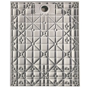 Cadita de dus JUKO Slim Dreptunghiulara, 90x80cm, Structura de piatra, Culoare Negru - Img 10