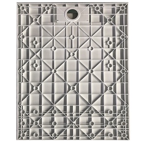 Cadita de dus JUKO Slim, Structura de piatra 130x80cm, Culoare Alb - Img 10