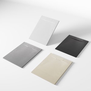 Cadita de dus MIKO Slim Dreptunghiulara 120x80cm, Structura de piatra, Culoare Negru - Img 2