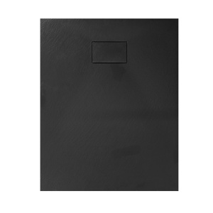 Cadita de dus MO-GD10080ES Dreptunghiulara, SMC, culoare Negru. 100X80X2.6CM - Img 2