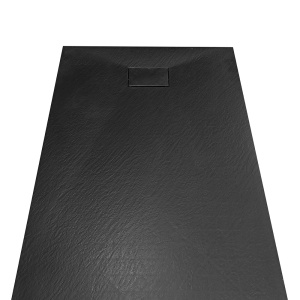 Cadita de dus MO-GD12080ES Dreptunghiulara, SMC, culoare Negru. 120X80X2.6CM - Img 2