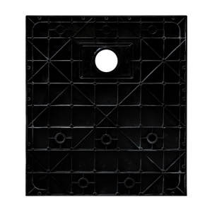 Cadita de dus patrata slim aspect marmura RIKO 80x80 cm neagra - Img 6